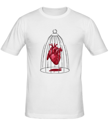 Мужская футболка Сердце в клетке