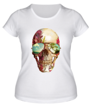 Женская футболка Летний череп фото