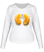 Женская футболка длинный рукав Мандарин в лёгких фото