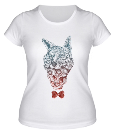 Женская футболка Fox skull