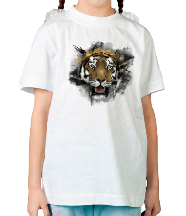 Детская футболка Акварельный тигр