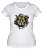 Женская футболка Акварельный тигр фото