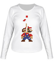 Женская футболка длинный рукав Тетрис Супер Марио фото