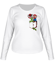 Женская футболка длинный рукав Карманный Марио фото