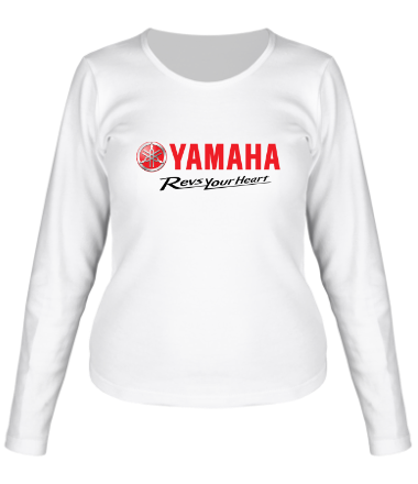 Женская футболка длинный рукав Yamaha. Revs your heart.