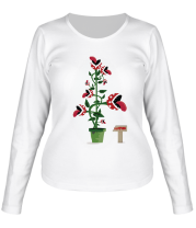 Женская футболка длинный рукав Осторожно, хищные растения! фото