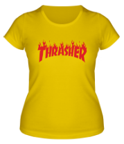 Женская футболка Thrasher fire фото