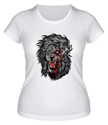 Женская футболка Зомби лев