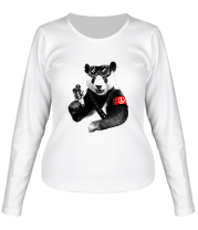 Женская футболка длинный рукав Панда Повстанцев фото