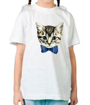 Детская футболка Котёнок в бабочке фото