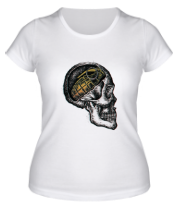 Женская футболка Череп с гранатой фото