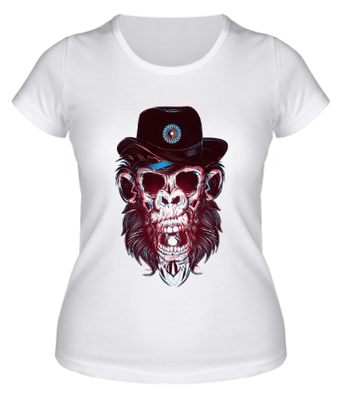 Женская футболка Череп обезьяны