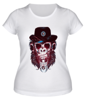 Женская футболка Череп обезьяны фото