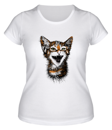 Женская футболка Кот-тигр
