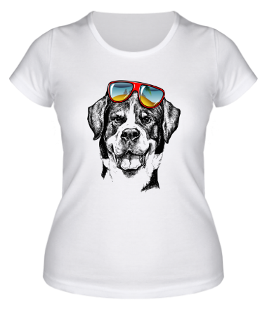 Женская футболка Крутой пёс