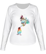Женская футболка длинный рукав Песня птицы