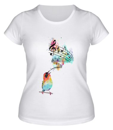 Женская футболка Песня птицы