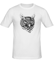 Мужская футболка Owl pencil drawing