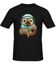 Мужская футболка Космический ленивец фото