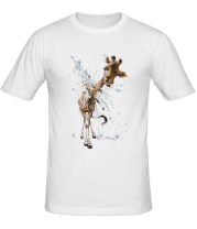 Мужская футболка Жирафа смывает водой фото