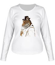 Женская футболка длинный рукав Clockwork Tiger фото