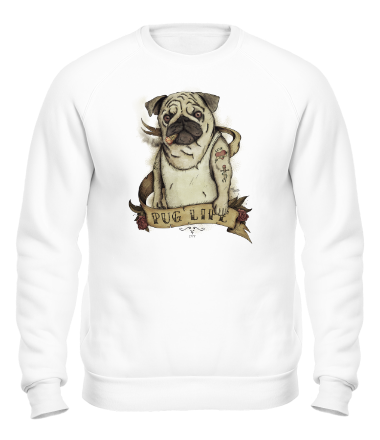 Толстовка без капюшона Pug Life