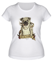 Женская футболка Pug Life фото