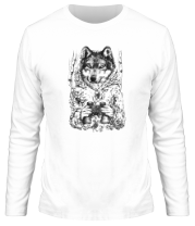 Мужская футболка длинный рукав Волк в овечьей шкуре фото