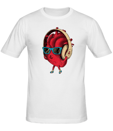 Мужская футболка Сердце в наушниках (original)