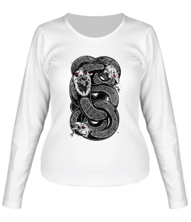 Женская футболка длинный рукав Ястреб-змея