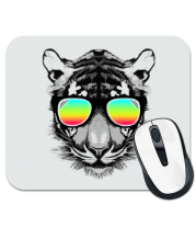 Коврик для мыши Тигр в очках фото