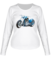 Женская футболка длинный рукав Мотоцикл фото