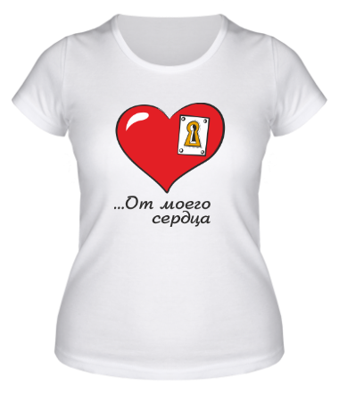 Женская футболка Сердце на замке