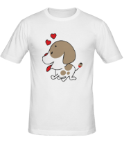 Мужская футболка Влюблённая собачка фото