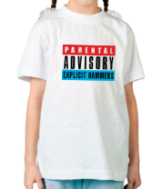 Детская футболка Parental Advisory фото