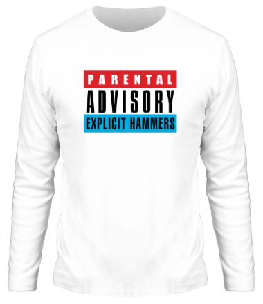 Мужская футболка длинный рукав Parental Advisory