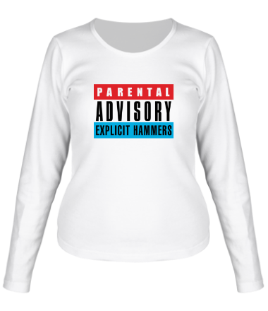 Женская футболка длинный рукав Parental Advisory