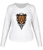 Женская футболка длинный рукав Tiger art фото