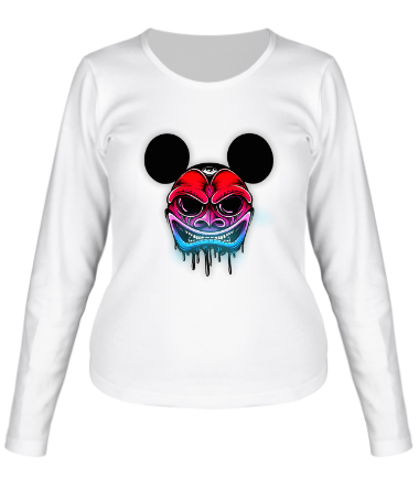 Женская футболка длинный рукав Evil Mouse