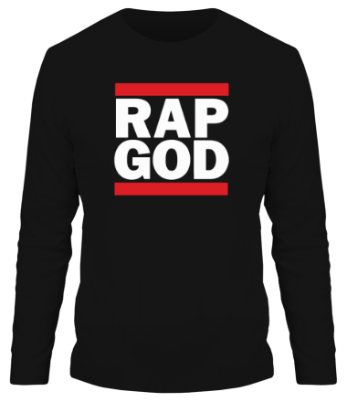 Мужская футболка длинный рукав Rap God