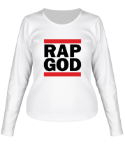 Женская футболка длинный рукав Rap God фото