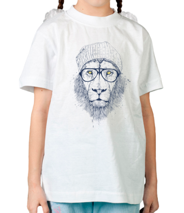 Детская футболка Модный лев