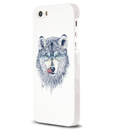 Чехол для iPhone Облизывающийся волк