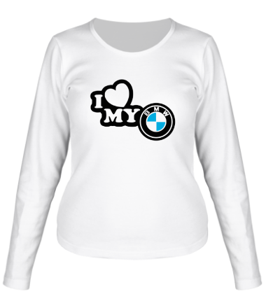 Женская футболка длинный рукав Love BMW