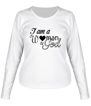 Женская футболка длинный рукав A Woman Of God