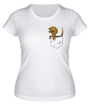 Женская футболка Карманный динозавр
