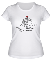 Женская футболка Simon's Cat love фото