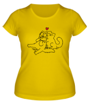 Женская футболка Simon's Cat love