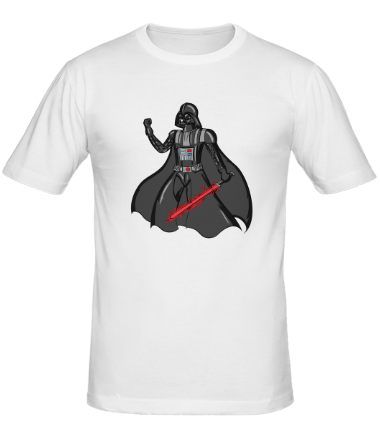 Мужская футболка Darth Vader red laser pedang