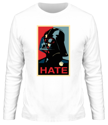 Мужская футболка длинный рукав Darth Vader hate